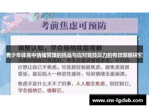 青少年体育中情绪管理的挑战与应对竞技压力的有效策略探索